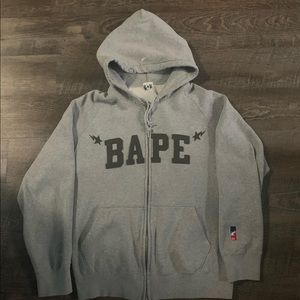 Bape zip up hoodie